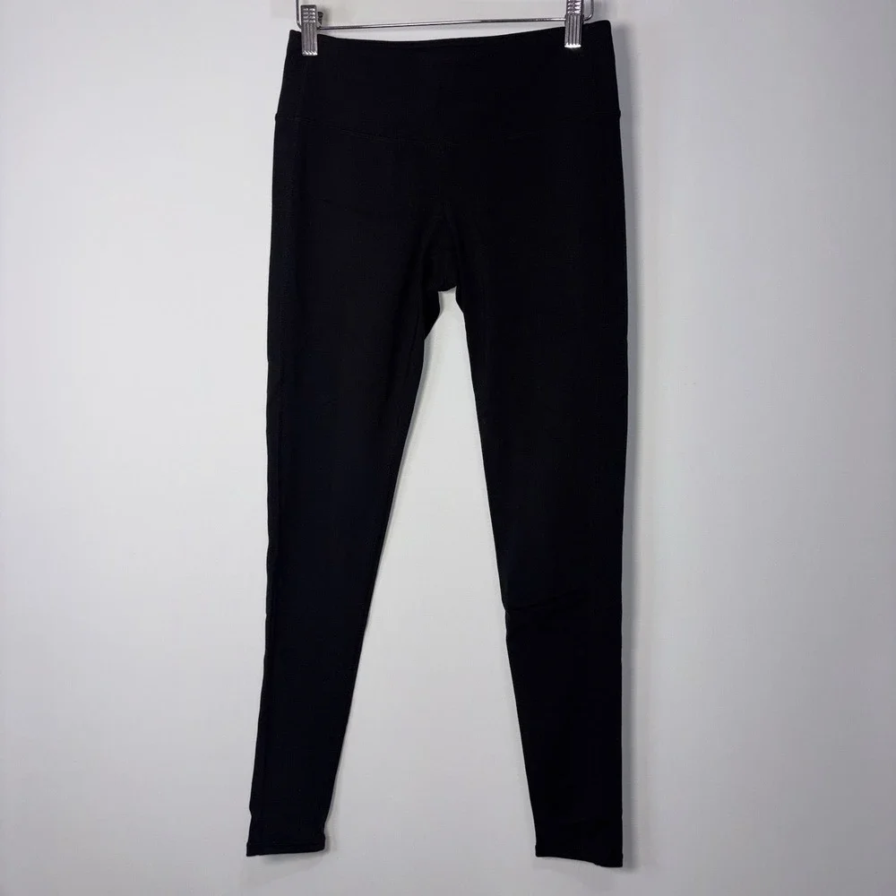 Athleta Black High Waisted Nylon Lycra Leggings Stretch Slim Fit Yoga Size S